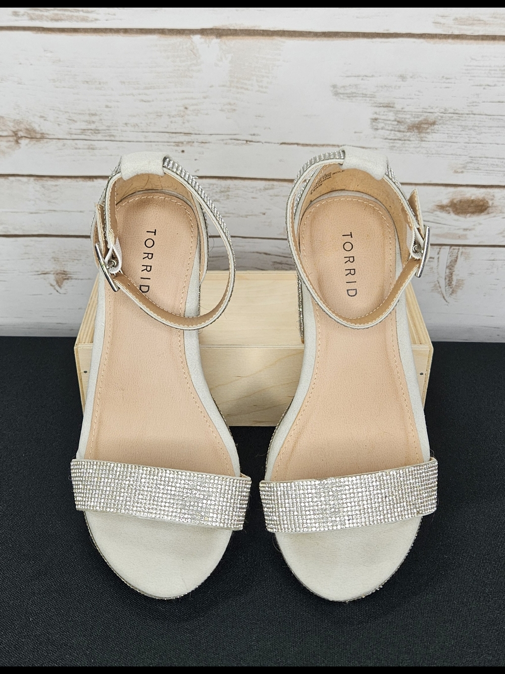 torrid Silver Rhinestone Platform Block Heel Sandals - Picture 8 of 8